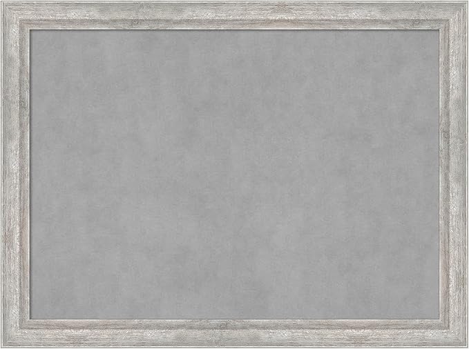 Amanti Art Silver Framed Magnetic Board 23x31 Medium Vision Board for use with Magnets, 100% Metal Sheet to Display Items as Office Decor or for Home Organization in mudroom, Kitchen or Kids Room