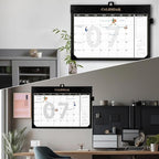 Yoment Desk Calendar 2026 Leather Desk Calendar with To-Do Lists, 13 Months Desk Pad Wall Calendar with Pen Holders PVC Cover for Work Office School Home Women Men, Dec 2025-Dec 2026, 17 x 12, Black