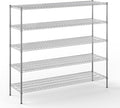 Regal Altair 21" Deep x 72" Wide x 64" Height Wire Shelving Kit | 5-Tier | NSF Commercial Storage Rack Unit