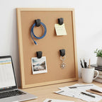 LXUEJIE 12 Pack Cubicle Clips for Fabric Walls, Cubicle Wall Clips Plastic with Stainless Steel Hook, Securely Hold Pictures, Notes & Keys on Fabric Panel Walls, Black