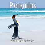 2026 Penguins Monthly Wall Calendar | Cute Animals Calendar 2025-2026