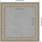 Amanti Art Silver Framed Magnetic Board 27x27 Medium Vision Board for use with Magnets, 100% Metal Sheet to Display Items as Office Decor or for Home Organization in mudroom, Kitchen or Kids Room