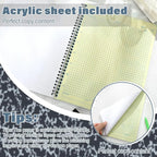 Affrolling 1 Pack Carbonless Lab Notebook Carbon Copy 8.5'' x 11'' 25 Sets of Pages 50 Pages Total Laboratory Engineering Chemistry Computation Notebook Science Grid Coil Binding(Black and White)