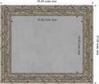 Amanti Art Silver Framed Magnetic Board 21x25 Small Vision Board for use with Magnets, 100% Metal Sheet to Display Items as Office Decor or for Home Organization in mudroom, Kitchen or Kids Room