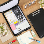8 Pack Clipboard with Storage, High Capacity Storage Clipboard 8.5 x 11 with Pen Holder, Letter / A4 Size, Inner Plastic Folder Attached for Teacher Office Home, Size 13.4 x 9.4 x 0.9 in