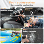 muilsae 4-in-1 Mini Air Duster, Electric Dust Cleaner Pocket Size, Rechargeable Cordless Aluminum Dust Blower for Computer Keyboard Air Bed Car Emergency
