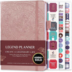 Legend Planner – Weekly & Monthly Life Planner to Hit Your Goals & Live Happier. Organizer Notebook & Productivity Journal. A5 (Rose Gold)