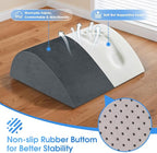 ComfyInLove Foot Rest for Under Desk at Work - Non-Slip Foot Stool with 3 Adjustable Heights, Ergonomic Under Desk Footrest with Washable Cover for Desk, Home, Office, Car (Dark Grey)