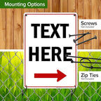 Custom Arrow,Custom Directional Sign, Right Arrow, 10x14 Inches, 55 mil thick HDPE (high density polyethylene), Made in USA by My Sign Center