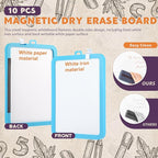 Outus 10 Pcs Dry Erase Mini White Boards Bulk 8.5 x 11'' Small Magnetic Whiteboard Double Sided Colored Writing Boards for Kids Students Locker Fridge(Colorful)