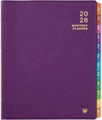 2026 Monthly Planner - Jan. 2026 - Dec. 2026, 12 Months Calendar/Planner 2026 with Faux Leather, 8.86" x 11.4", 15 Notes Pages, Strong Twin - Wire Binding, Pocket, Monthly Tabs, Perfect Organizer