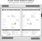 Clever Fox Dated Planner 2026-2027 – Weekly Life Planner Notebook for Time Management – Planner with Habits Tracker & To-Do List (Black)
