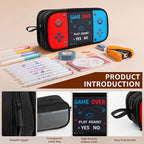 Easozoom Large Game Controller Pencil Case for Teen Boy Kid Capacity Pen Box Pouch Organizer Holder Bag with 3 Compartments & Zipper School College Office Supplies(1PCS Pencil Case)