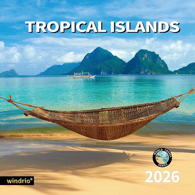 2026 Wall Calendar,Calendar 2026, November 2025 - December 2026, Wall Calendar Tropical Islands, 12" x 24" Opened,Full Page Months Thick & Sturdy Paper for Gift Perfect Calendar Organizing & Planning