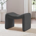 VANOMi Large Footstool Ottoman, Multi-Functional Modern Foot Stool, Sofa Footrest Extra Seating for Living Room, Entryway, Hallways and Bedrooms, Large, Dark Gray