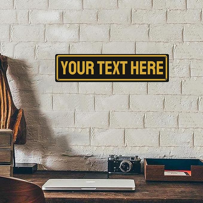 Custom Street Sign Bulk Personalized Metal Signs For Outdoor Indoor Business Home Store Office Yard Street Lawn Make Your Own Customized Signs With Your Logo Text Photo, 4x16inch
