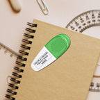 50 Magnetic Memo Holders Set - Customizable Text, Logo - Large Clip, Plastic - White Green