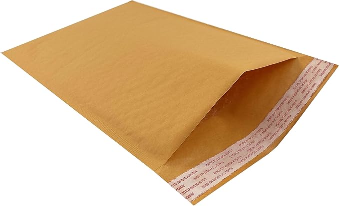 Amazon Basics - Kraft Bubble Mailer, Self-Seal, 10.5" x 16" (Internal Size - 10.25" x 15"), Brown, 50-Pack