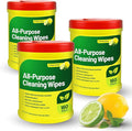 RTS Companies Inc All-Purpose Cleaning Wipes, Citrus Scent, Biodegradable, Multi-Surface, 160 Wipes (3 Pack)