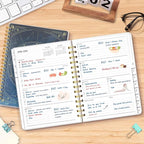 2026 Planner, Weekly and Monthly Planners with Tabs, A5 Spiral Bound Daily Calendar 2026 Planner, 12 Month Agenda Organizers from Jan. to Dec., Flexible Cover Appointment Book(Blue Tarrow)