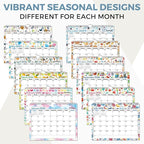 Cranbury 2026 Wall Calendar 12 Month, 8.5x11 Small Calendar for Wall or Desk, Thick Paper, Bonus Stickers and Note Sections, Monthly Seasonal Design, 2026 Planner 8x11