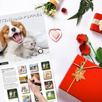 2026 Wall Calendar,Calendar 2026, November 2025 - December 2026, Wall Calendar Kittens and Puppies, 12" x 24" Opened,Full Page Months Thick & Sturdy Paper for Calendar Organizing & Planning