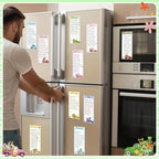 Eaasty 12 Pcs Seasonal Holiday Magnetic Notepads for Refrigerator Text Monthly Magnetic Grocery List 9 x 3.5" Magnet Memo Pads 30 Sheets Per Pad Shopping to Do List for January to December