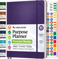 Roterunner Purpose Planner Notebook B5 7.5”x9.8” 12 Month Undated 2026 Daily Weekly and Monthly Productivity Goal Setting Tool for Work Home ADHD Planner for Adults Self Care Journal