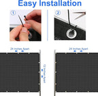 Black 4' x 16' Fence Privacy Screen Commercial Outdoor Backyard Shade Windscreen Mesh Fabric