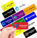 Ships Next Day Magnet Me Up Custom Printed Magnetic Name Tag Badge with Logo (Left), 1.5x3 inch, Full Color Customizable Identification Label, for Schools, Offices, Businesses, Made in USA