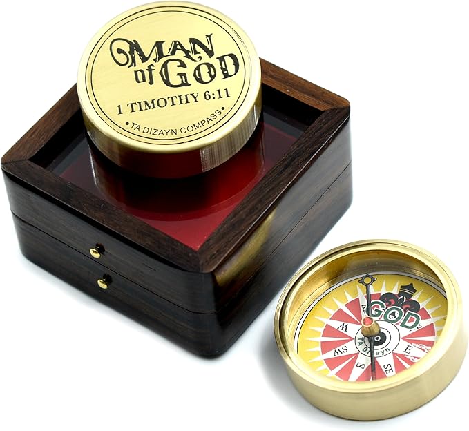 For I Know The Plans I Have For You, Jeremiah 29:11, Solid Brass Directional Engraved Compass, Baptism Gifts for Boys Girls, First Communion, Christian Gifts for Men, First Confirmation Gifts for Boys