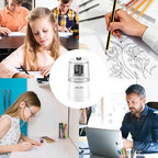 JARLINK Electric Pencil Sharpener, Heavy-Duty Helical Blade to Fast Sharpen, Auto Stop for No.2/Colored Pencils(6-8mm), AC Adapter/Battery Operated in School Classroom/Office/Home (White)