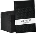skardeco 3.5x5 Inch Black Bubble Mailers 40 Pack Self-Seal Poly Padded Envelopes Suitable for Small Businesses to Package and Mail Jewelry Cosmetics, Electronic Products, Cards (Black, 3.5x5-40)