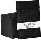 skardeco 3.5x5 Inch Black Bubble Mailers 40 Pack Self-Seal Poly Padded Envelopes Suitable for Small Businesses to Package and Mail Jewelry Cosmetics, Electronic Products, Cards (Black, 3.5x5-40)