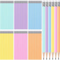 TecUnite 120 Pcs #2 HB Pencils with Eraser No 2 Unsharpened Wooden Hexagonal Pencils for Adults Gifts for School Exam art Learning Office Sketching(Pastel)