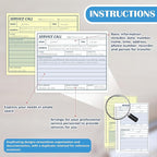 300 Sets Service Call Log Book 5 5/8 x 8 1/2" 2 Part Carbonless 2 Message Sets per Page Phone Call Log Book Phone Message Book Invoice Receipt Book for Repair Service (3)