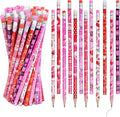 Rbenxia 48PCS Valentines Day Wooden Pencils with Erasers, Valentine's Exchange Gifts for Goodie Bags Fillers, Assortment Novelty Pencils Awards Incentives for Giveaways Favor (Valentine's Day)