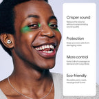 Loop Experience 2 Plus Ear Plugs – Stylish Certified Hearing Protection for Concerts & Festivals, Live Events, Sports, DJs & Nightlife – 17dB Noise Reduction, (High-Fidelity) + Mute for extra coverage
