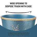Zahari Home Decorative Trash Can for Bathroom, Office & Bedroom - 2.1 Gallons Stylish & Small Trash Can for Dorms, Desktop & Restroom - Chic Waste Basket for Compact Spaces, Capri