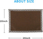 MINJIATEX Couch arm Covers,Non-Slip lace Sofa arm Covers Set of 2 Washable Sofa armrests Covers for Living Room Recliner Chair arm Cover Protectors for Leather Sofa armrest slipcover (GYDF-Brown)