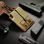 Tactical Single/Double Pistol Mag Pouch Outdoor Molle Open-Top Magazine Pouch for Glock M1911 92F