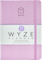 Wyze Planner Undated Daily Planner – 1-Year B5 Productivity Organizer with Two-Page Weekly Spread, Goal Setting, Habit Tracker, Weekly & Monthly Pages – Hardcover Time Management Notebook (Lilac)