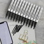 INTUNO Dry Erase Markers, 108 Count Black, Fine tip, Low-Odor, Perfect for Office, Teaching, Meeting, Presentation, Classroom, Home