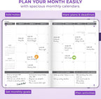 Clever Fox Dated Planner 2026-2027 – Weekly Life Planner Notebook for Time Management – Planner with Habits Tracker & To-Do List (Purple)