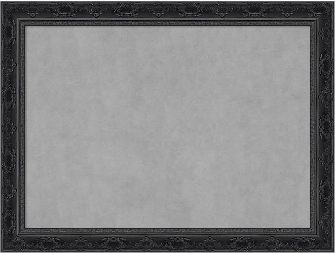 Amanti Art Black Framed Magnetic Board 24x32 Medium Vision Board for use with Magnets, 100% Metal Sheet to Display Items as Office Decor or for Home Organization in mudroom, Kitchen or Kids Room