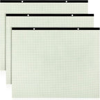 Fainne 3 Pcs Large Engineering Graph Paper Grid Graph Paper Pad Giant Drafting Pad Blueprint Sketching Graph Paper Engineer Architect Designer Mathematician Draftsman (Beige, Green,22x17inches)
