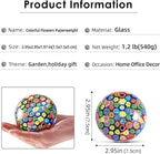 EUSTUMA Hand Blown Glass Flower Figurine,Glass Paperweight for Birthday Gift