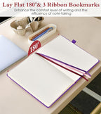 PAIBAS Blank Journal Notebook for Women Men,160 Pages,A5 Hardcover Sketchbook for Drawing, Sketch book, Unlined Notebooks for School,Work, Note Taking,Travel Journals for Writing 5.8"x8.5" (Purple)