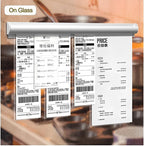 2 Pack Ticket Holders Receipt Holder for Restaurant, No Drill Restaurant Order Ticket Holders for Kitchen Office Walls Refrigerator Home Pubs Bars Cafes(12 Inch, Sliiver, 2p)