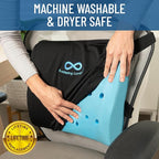 Everlasting Comfort Lumbar Support Pillow for Office Chair - Memory Foam Back Cushion for Car Seat - Promotes Better Posture, Back Pain Relief - Ideal Gaming and Desk Chairs Work and Home Essentials